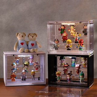 階梯公仔收納盒, 全透-大款, 1個