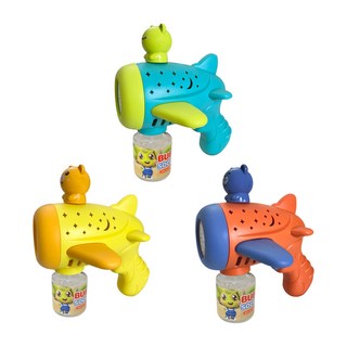 飛機泡泡槍 電動泡泡槍 自動泡泡槍 戶外玩具 公園玩具, 1個, 泡泡濃縮液10ml*10包, 泡泡