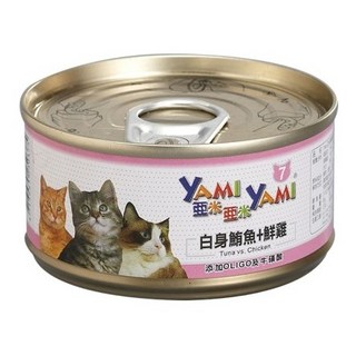 家有萌寵 YAMI YAMI亞米亞米 白肉罐 貓罐 85g - 精選白肉,補充水分,無添加, 1個, 7白身鮪魚+鮮雞