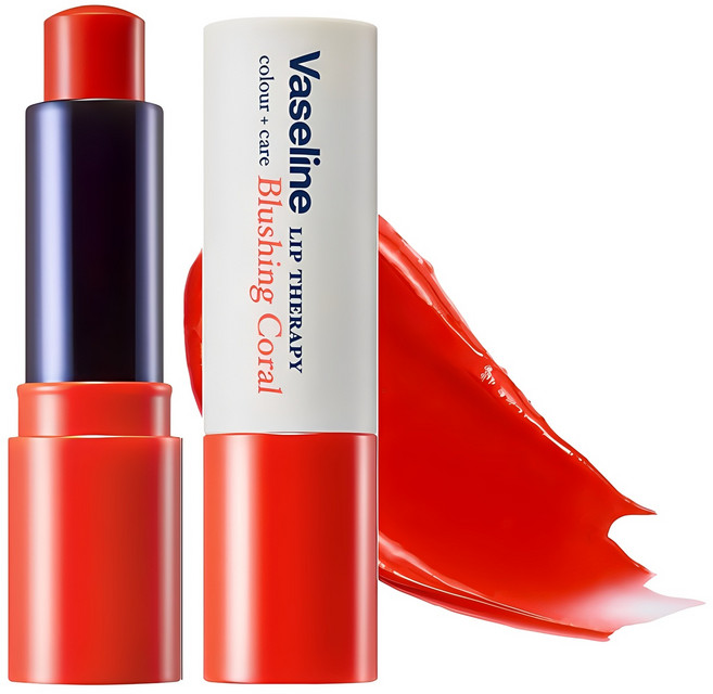 바세린 립 테라피 컬러 앤 케어, 블러싱 코랄, 4.2g, 1개