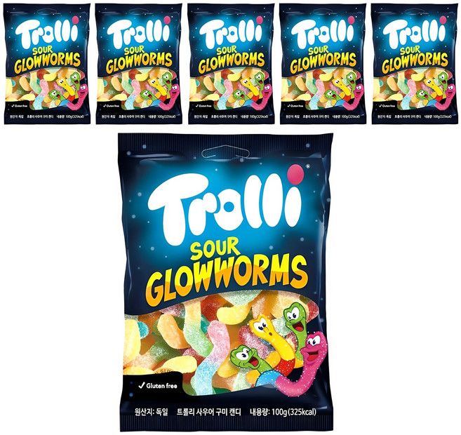 Trolli 酸味蚯蚓造型軟糖 12入, 100g, 6個