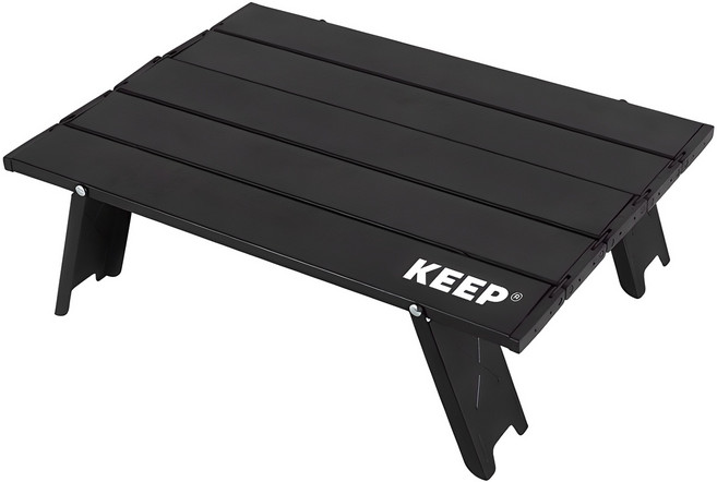 KEEP CAMPING 鋁製輕量迷你折疊桌, 黑色