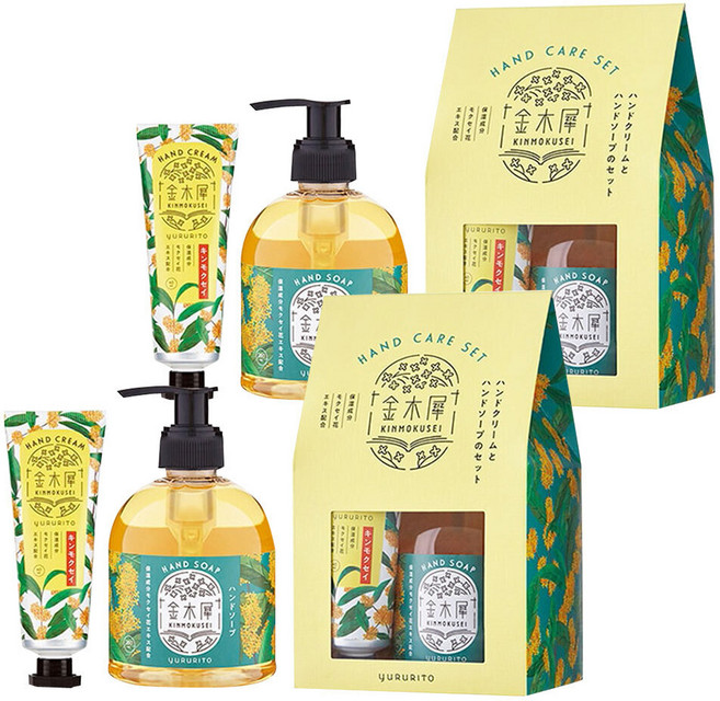 yuRuRITO Hand Care洗手液+護手霜組 金木犀桂花香, 2組