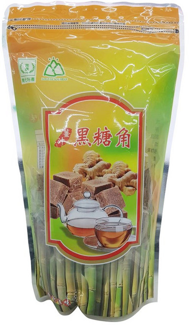 南化區農會輔導薑汁黑糖角 暖冬薑茶療養 古早味糖茶 黑糖沖泡茶, 600g, 1個, 1個裝