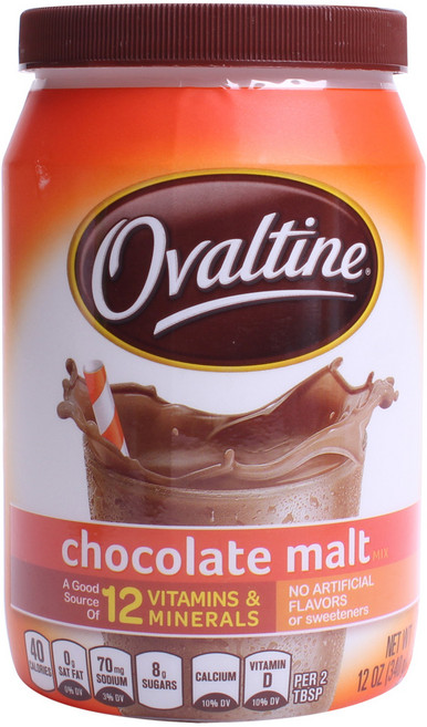 Ovaltine 阿華田 巧克力麥芽沖泡粉, 340g, 1罐, 1罐