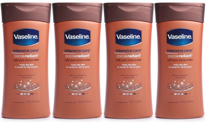 Vaseline 凡士林 可可脂亮澤身體乳液, 4入, 295ml