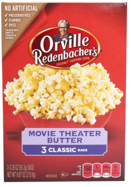 ORVILLE REDENBACHER 無麩質奶油爆米花, 1盒, 279.9g