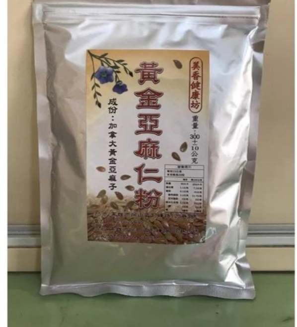 美香健康坊 黃金亞麻仁粉(原味)- 加拿大進口 富含Omega-3 無添加, 300g, 1個