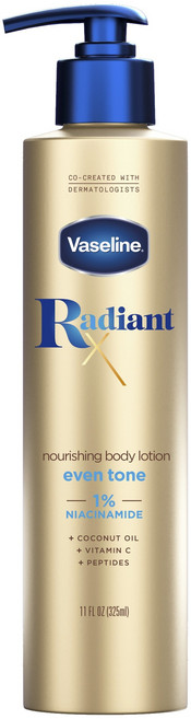 Vaseline 凡士林 Radiant X Even Tone 0.01菸鹼醯胺滋養身體乳液, 1個, 325ml