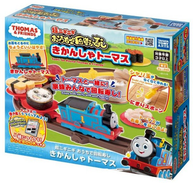 TAKARA TOMY T-ARTS 湯瑪士小火車迴轉壽司列車組, 詳見包裝, 1個