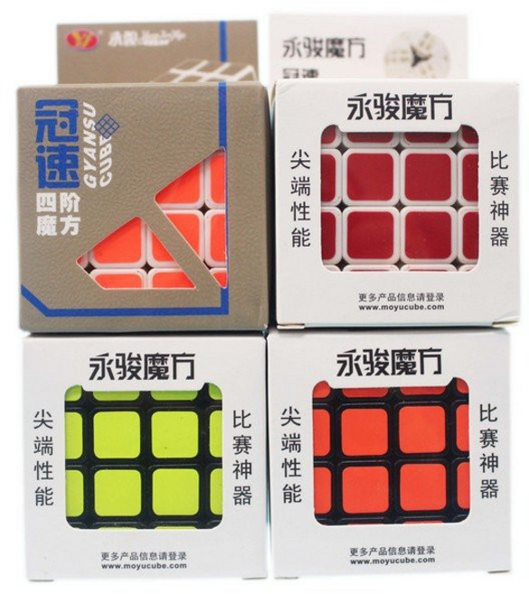 永駿魔域 4x4x4四階魔術方塊 比賽專用 四階魔方 6.5cm (黑底) YJ8312, 一個入(黑底)YJ8312, 1個