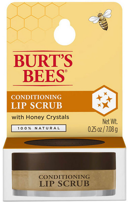 BURT'S BEES 蜂蜜磨砂護唇霜, 1入, Natural