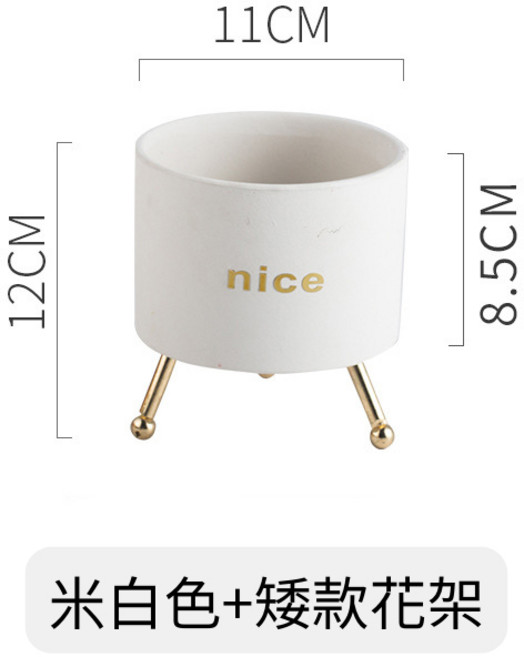 nice 多肉小花盆, 米白色, 1個