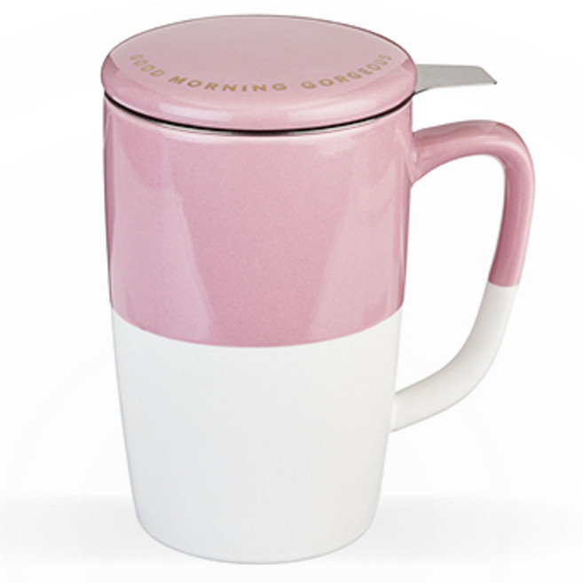 Pinky up 茶杯+浸泡器, 1個, 粉紅色