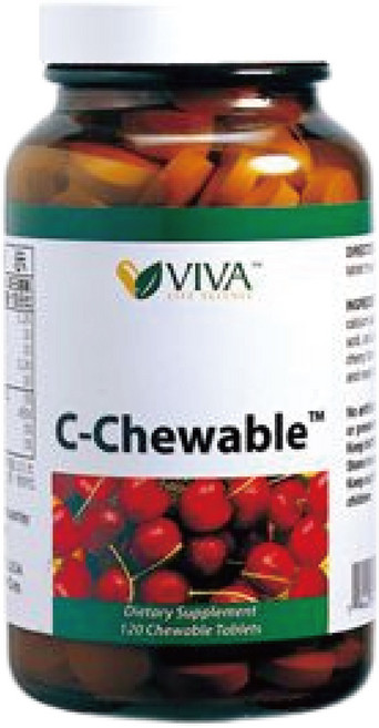VIVA 威望 C-Chewable 維他命C咀嚼錠 西印度櫻桃 玫瑰花子 120顆, 1個