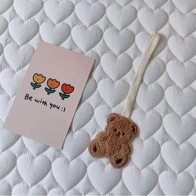 Meng Do Do 小熊刺繡姓名掛飾 包包吊飾 鑰匙圈 書包名牌 7.5x5公分