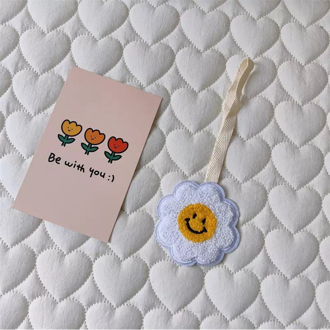 Meng Do Do 刺繡姓名吊飾 小熊小花造型 包包鑰匙扣書包幼兒園名字掛牌