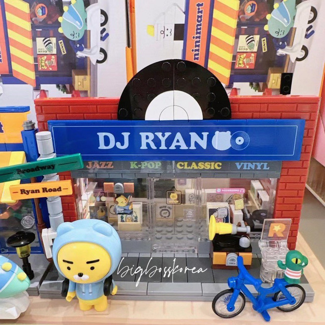 KAKAO FRIENDS 書店萊恩 世界景點 商店積木, DJ萊恩唱片店