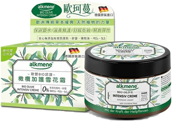 alkmene歐珂蔓 橄欖加護敏弱呵護雪花霜, 250ml, 1件