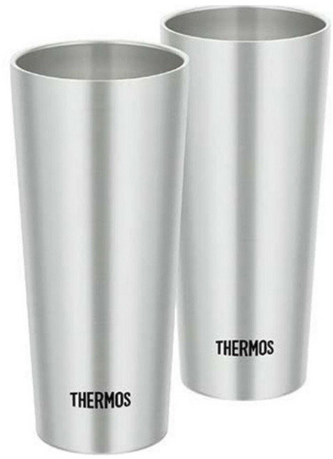 THERMOS 膳魔師 真空斷熱保溫保冷隨行杯 JDI-400P S, 2個, 不鏽鋼