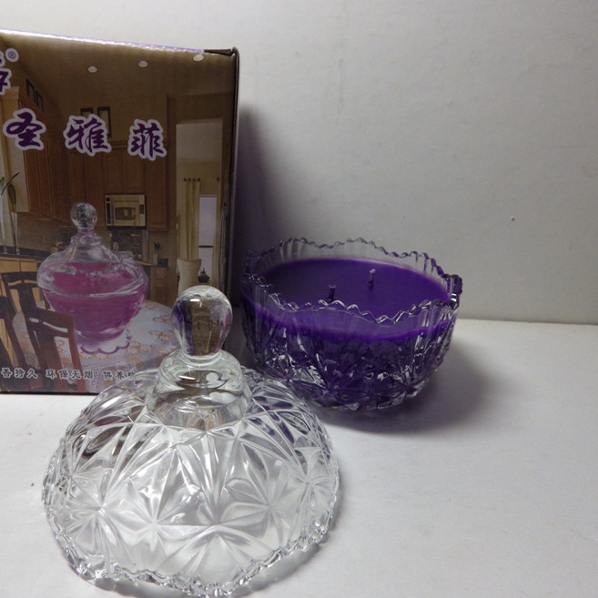 香薰蠟紫色薰衣草香氛蠟燭 浪漫節日禮品 活躍氣氛 祛除異味 淨化空氣, 1個, 薰衣草