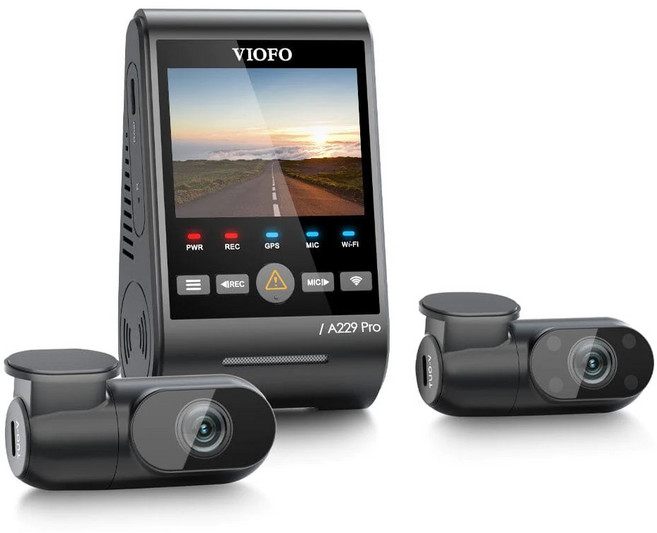 VIOFO A229 PRO 3CH 4K 行車記錄器 (STARVIS 2) 前鏡頭 內鏡頭 後鏡頭 車用充電器 車用鏡頭連接線 Type-C數據線 使用手冊 拆卸工具 包裝盒, 前鏡頭, 內鏡頭, 後鏡頭, 車用充電器, 車用鏡頭連接線, Type-C數據線, 使用手冊, 拆卸工具, 包裝盒, 512MB