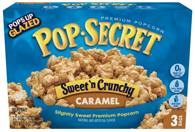 Pop Secret 高級爆米花 甜脆焦糖口味, 1個, 224g