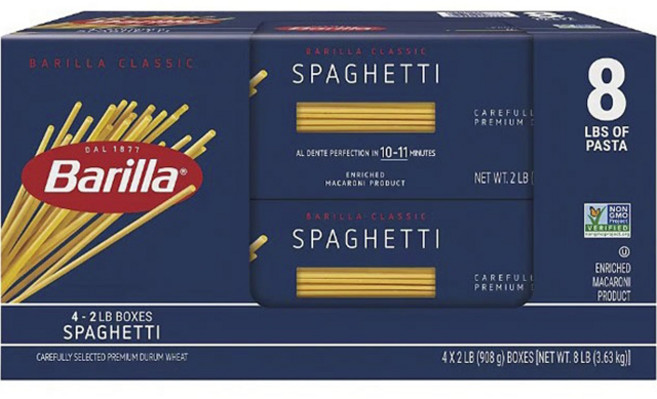 Barilla 百味來 義大利麵 4入組, 1個, 3.63kg