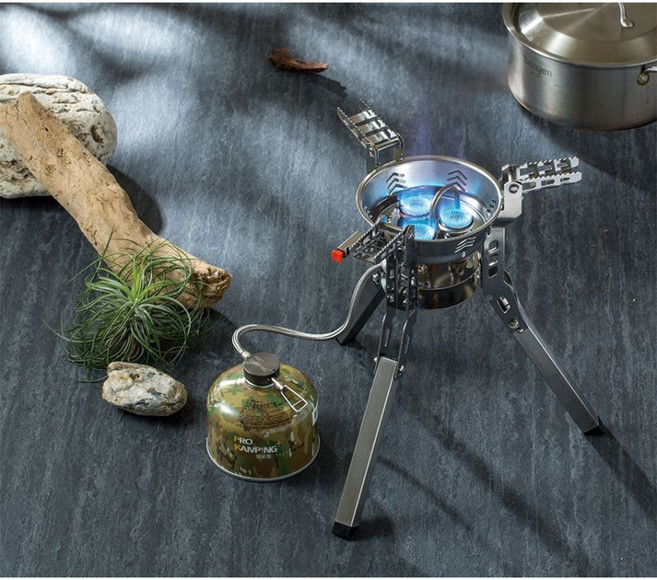 Pro Kamping 暴焱爐 高山蜘蛛爐, 銀色, 1個