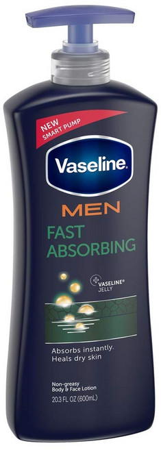 Vaseline 凡士林 Intensive Care 男款保濕身體乳液, 1瓶, 600ml