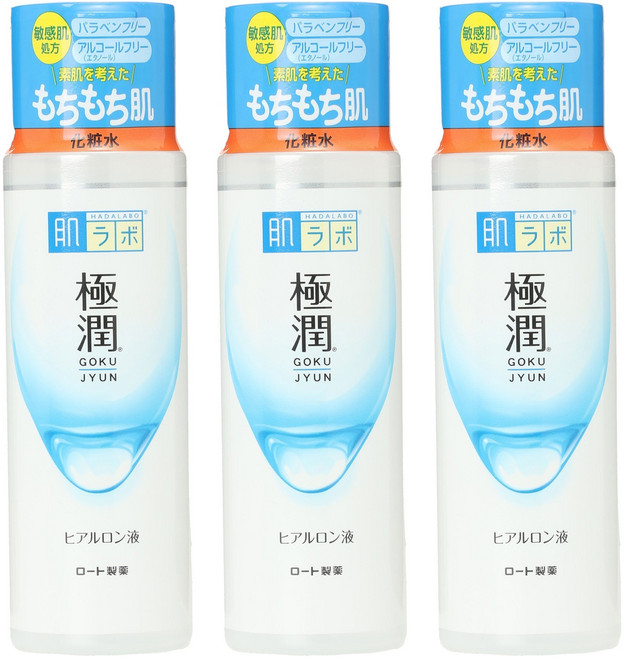HADALABO 肌研 極潤保濕化粧水, 3瓶, 170ml