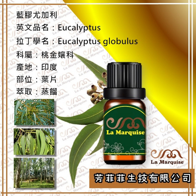 La Marquise 藍膠尤加利單方植物精油 芳療薰香保養適用