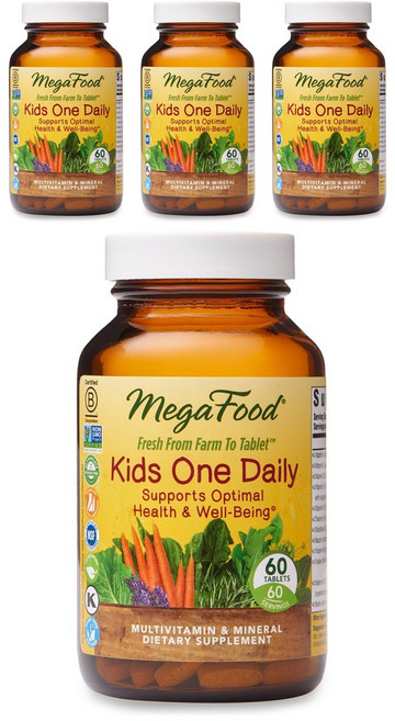 Mega Food 孩童綜合維他命礦物質補充錠, 60顆, 4罐