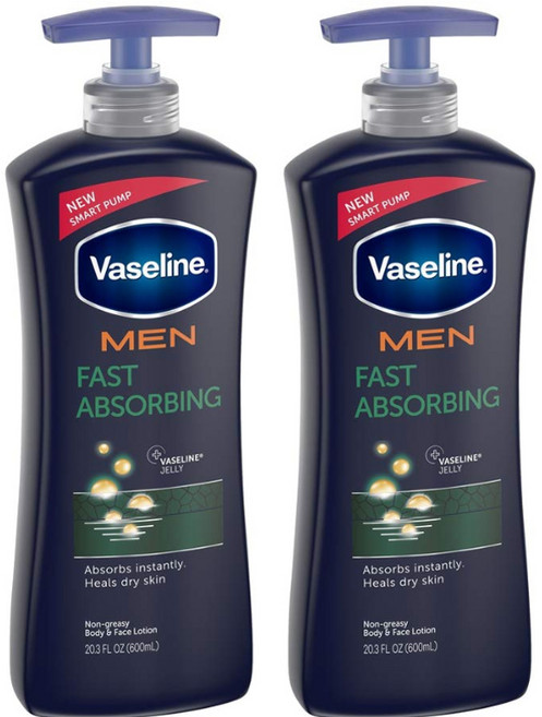 Vaseline 凡士林 Intensive Care 男款保濕身體乳液, 2瓶, 600ml