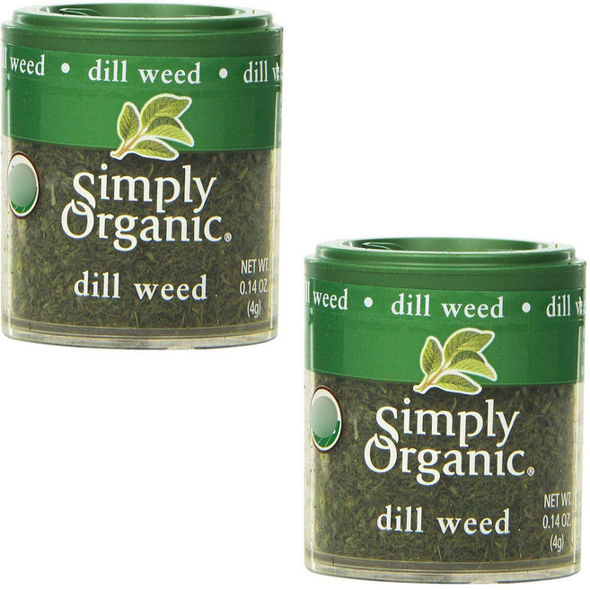 Simply Organic 蒔蘿香料, 2個, 4g