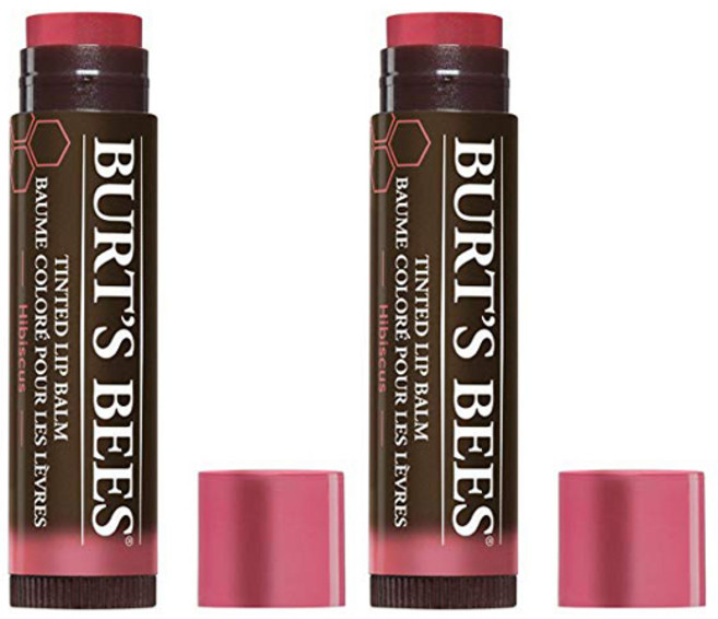 BURT'S BEES 潤色護唇膏, 2個, 木槿花