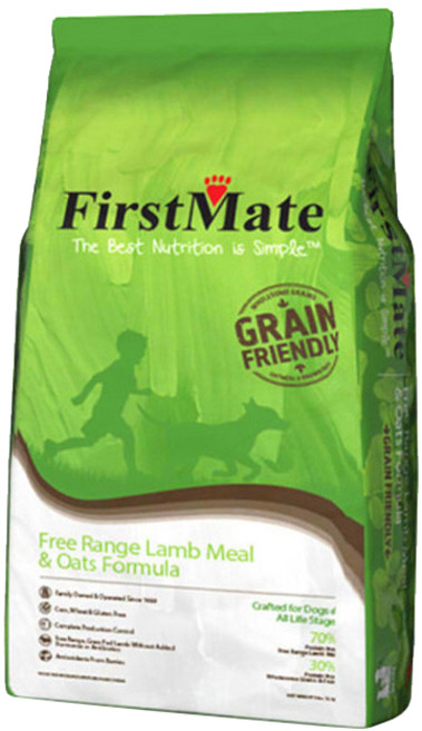 FirstMate 優穀健康放牧羊 狗飼料, 2.3kg, 1個, 羊肉和燕麥