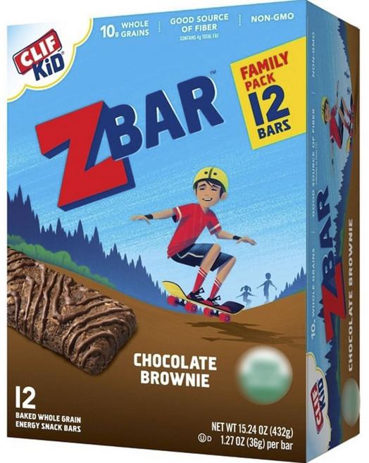 CLIF Jetbar 全麥能量零食棒巧克力布朗尼 12 塊, 432g, 1個