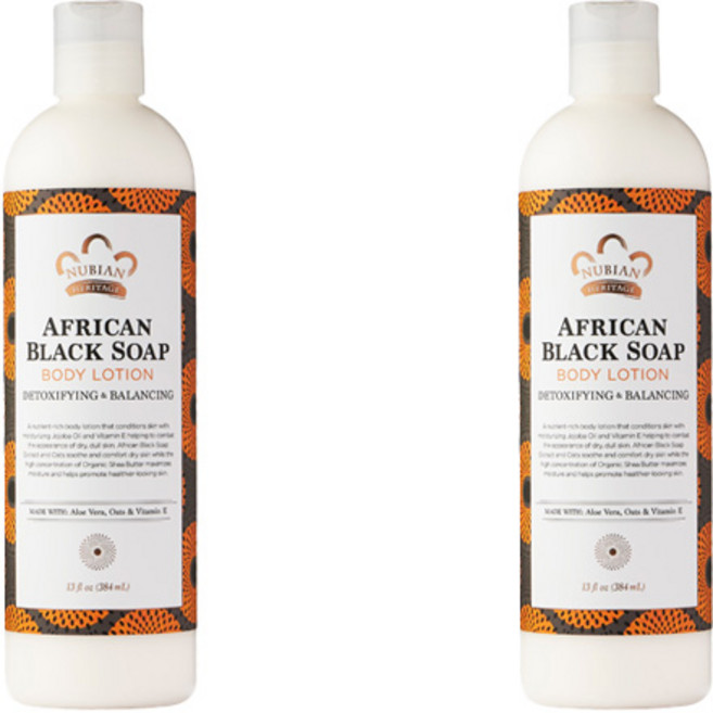 NUBIAN HERITAGE 非洲黑皂乳液, 2個, 384ml