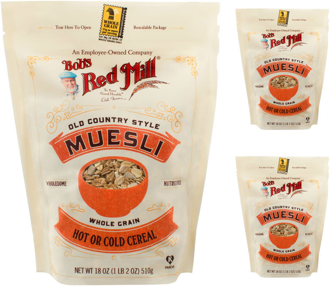 Bob's Red Mill 傳統鄉村風味全穀物麥片, 1個, 510g