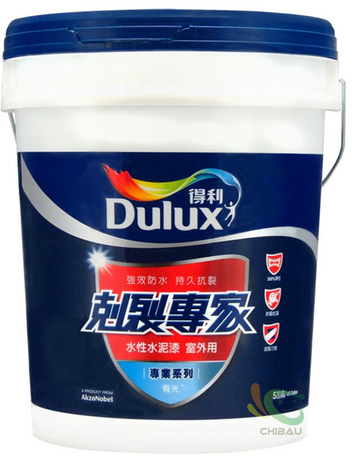 得利 Dulux 剋裂專家外牆防水漆 A955 5加侖裝 白色 18.925L 強效防水持久抗裂, 1桶