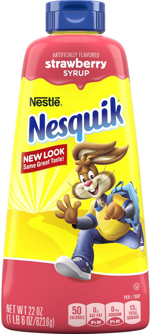 Nesquik 草莓風味糖漿, 1瓶, 623.6g
