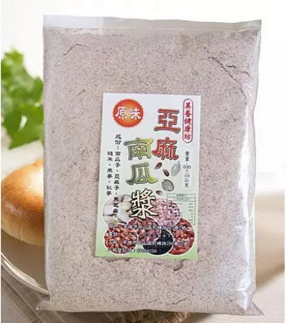 美香健康坊 亞麻南瓜漿(低糖) 600g 健康穀物粉 沖泡飲品, 1個
