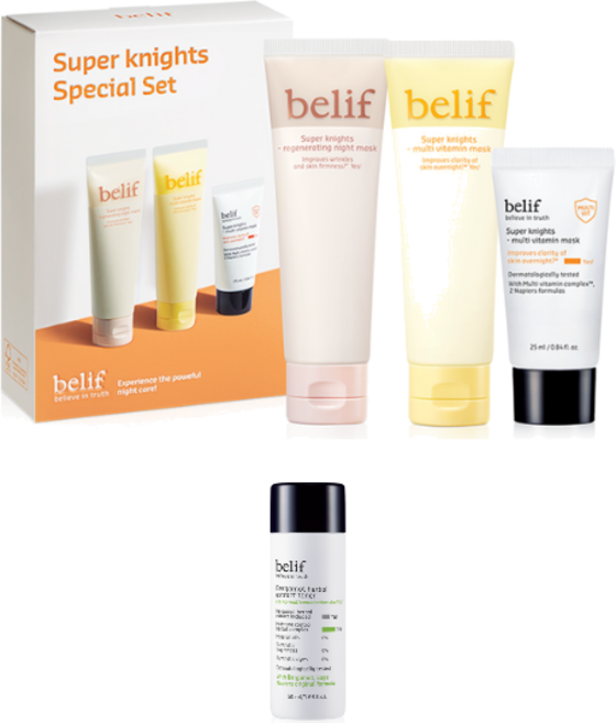 빌리프 슈퍼나이츠 베스트 듀오 스페셜 마스크세트, 25ml, 1개 (+빌리프 사은품 증정)