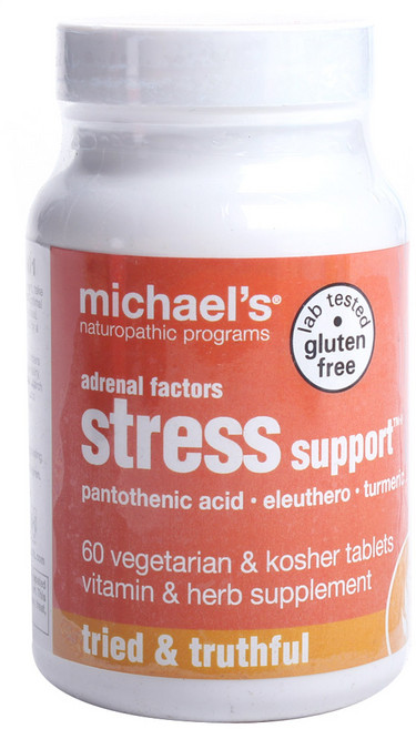 Michael's Naturopathic Programs 腎上腺因子 壓力支援 素食 & 猶太潔食錠劑, 60顆, 1個, 60顆