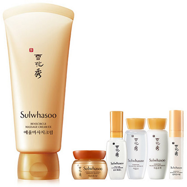 설화수 예율 마사지크림 120ml + 자음생 5종 기초세트, 1개