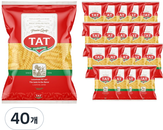 TAT makarna 螺旋義大利麵, 500g, 40個