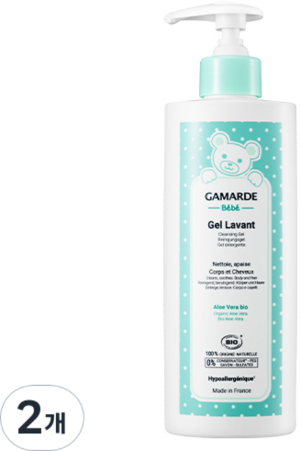 GAMARDE 珂瑪德 嬰兒潔膚凝膠, 400ml, 2個