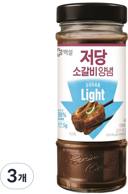 CJ BEKSUL 白雪 低糖牛排骨醬, 480g, 3個