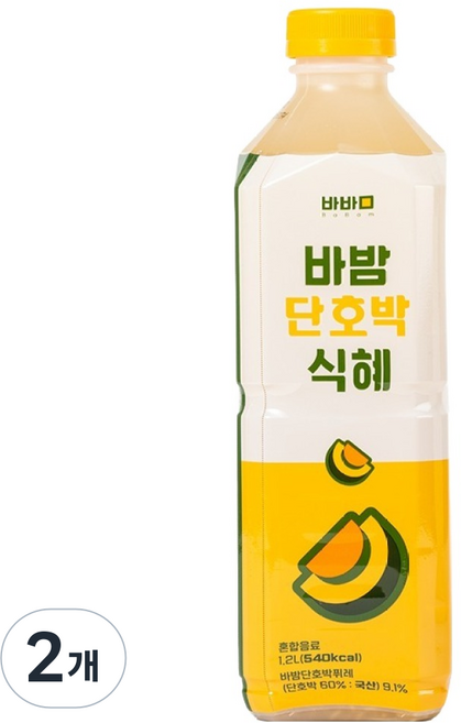 BABAM 甜南瓜甜米露, 2個, 1.2L